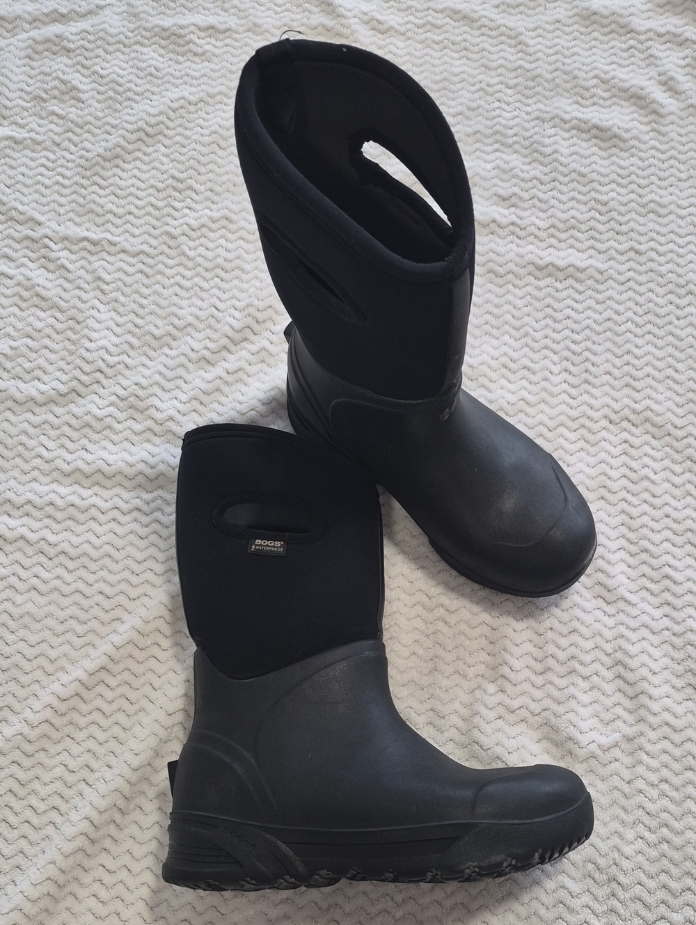 Bogs Men's Black Waterproof Pull-On Neoprene Boots